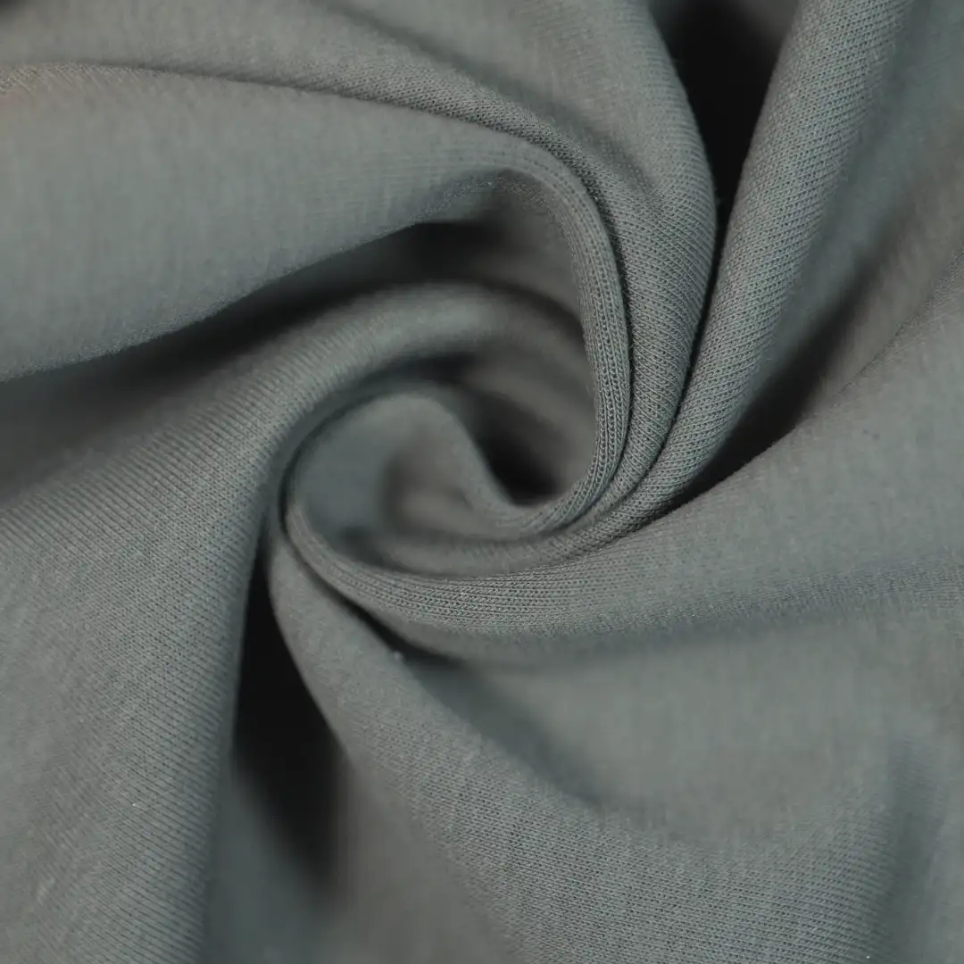 China Fabric for Jackets,Hoodie Interlock Knit Fabric Polyester Cotton Spandex Dark green color buy from China wholesaler bulk order at wholesale price free worldwide shipping Alibaba