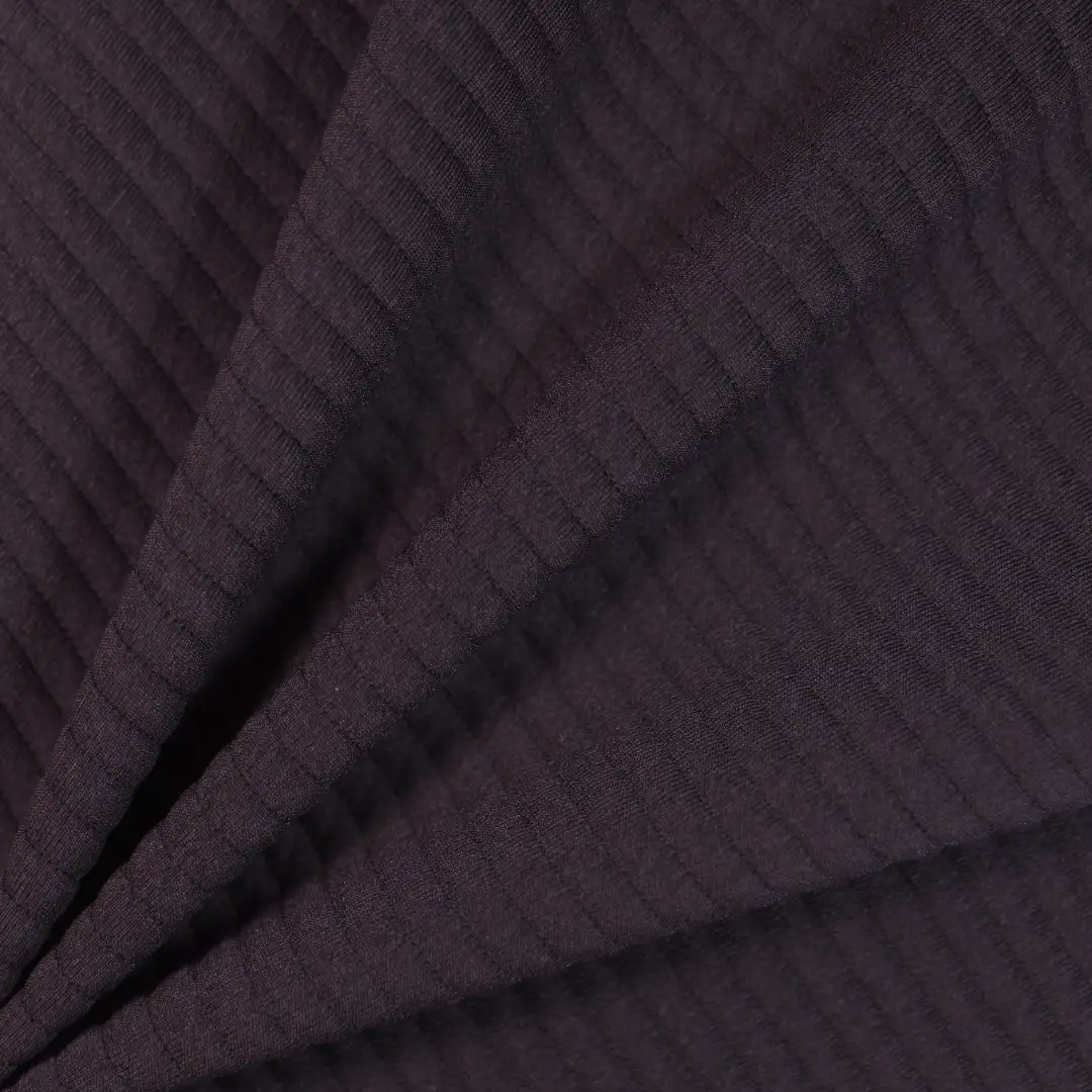China Fabric for Jackets Ottoman Knit Fabric Polyester Spandex purple color buy from China wholesaler bulk order at wholesale price free worldwide shipping Alibaba