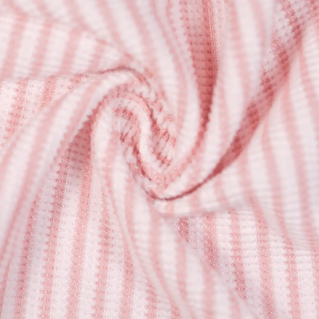China Fabric for T-Shirt,Polo Shirt,Loungewear Yarn-dyed fabric Knit Fabric Polyester Spandex pink color buy from China wholesaler bulk order at wholesale price free worldwide shipping Alibaba