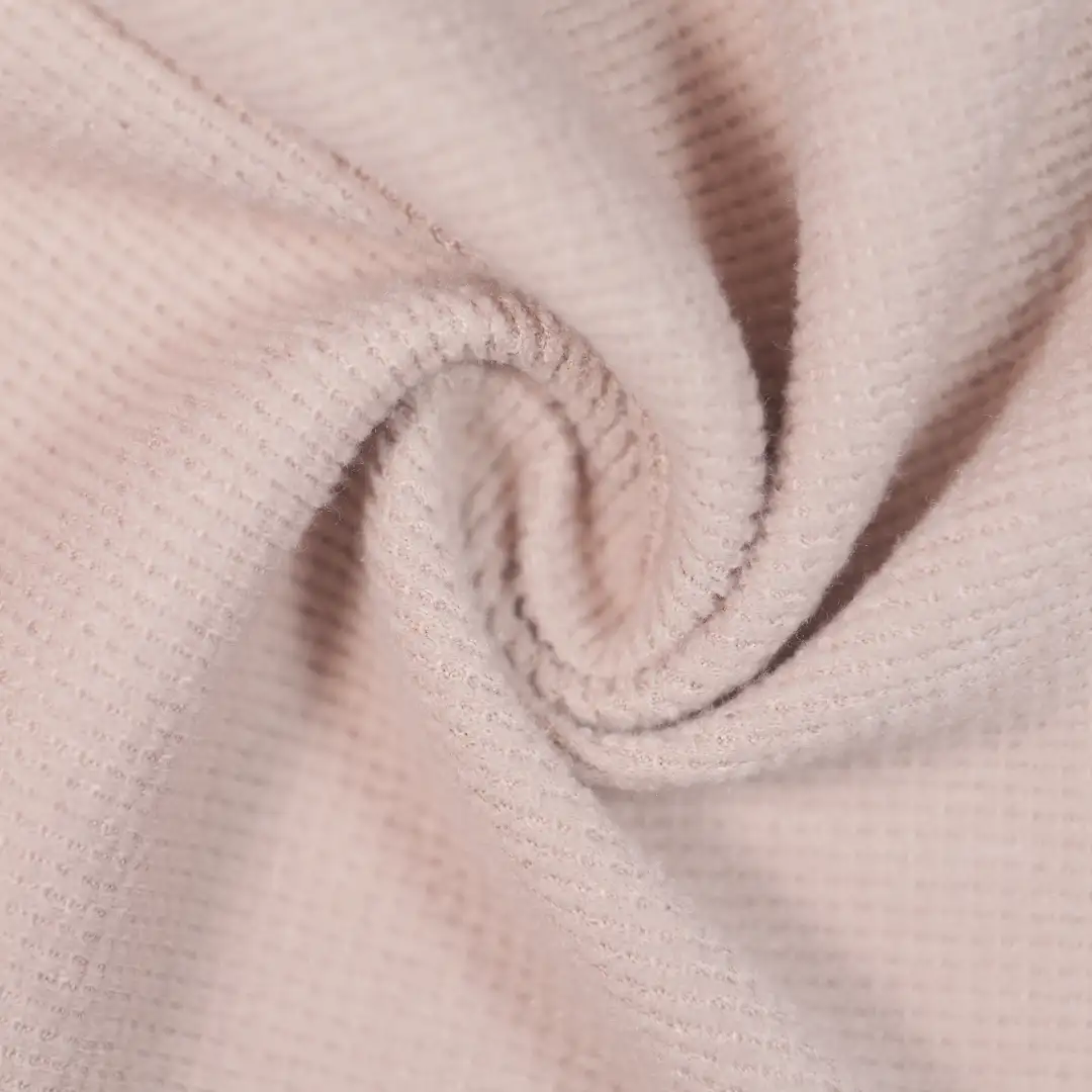China Fabric for T-Shirt,Polo Shirt,Loungewear Waffle Knit Fabric Polyester Spandex Khaki color buy from China wholesaler bulk order at wholesale price free worldwide shipping Alibaba