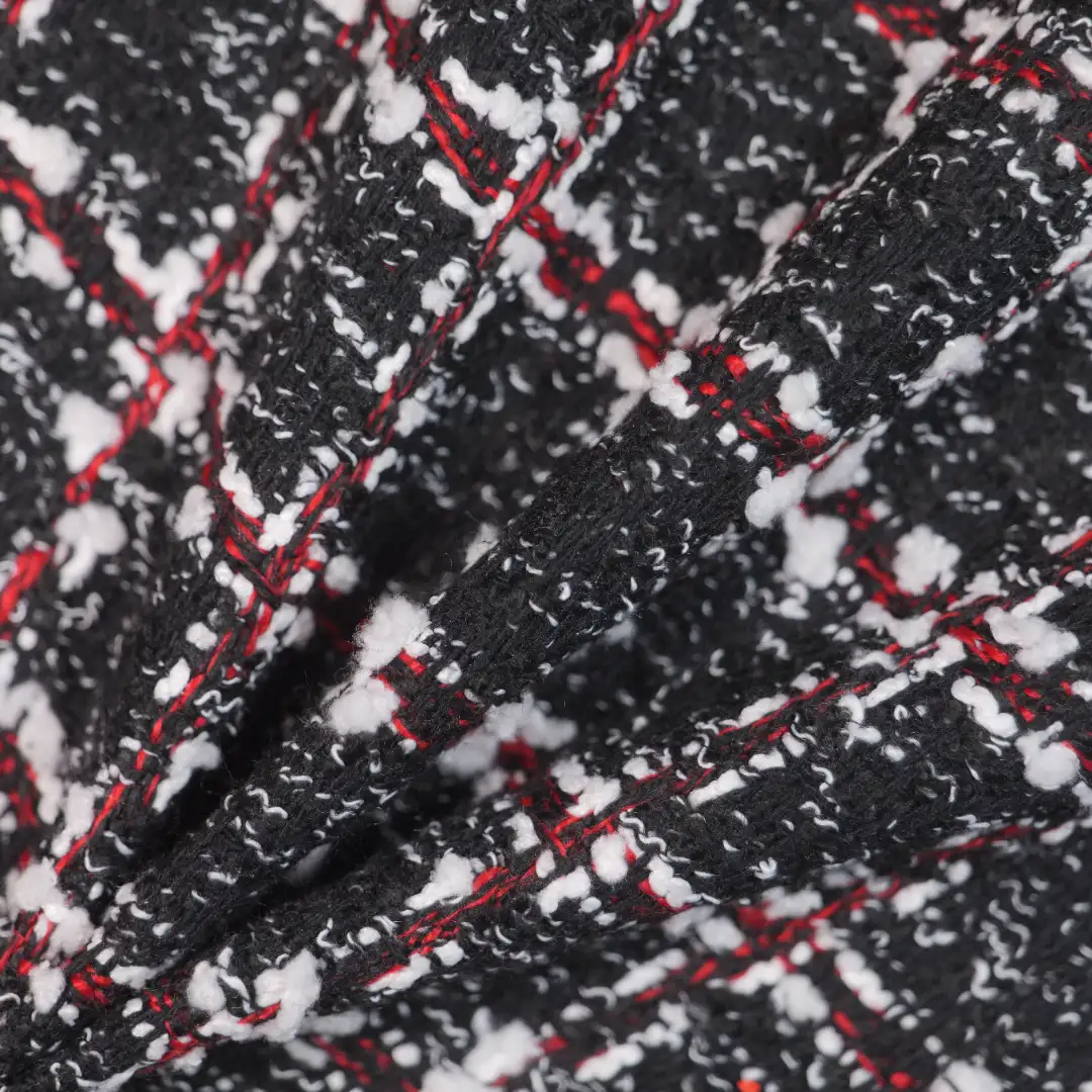 China Fabric for Trench Coat,Overcoat Chanel-Style Fabric Woolen Polyester Acrylic white&black color buy from China wholesaler bulk order at wholesale price free worldwide shipping Alibaba