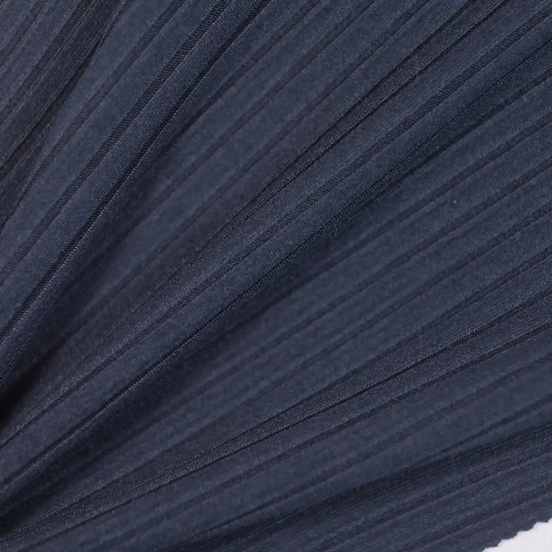 China Fabric for T-Shirt,Polo Shirt,Loungewear Rib Knit Fabric Polyester Spandex navy color buy from China wholesaler bulk order at wholesale price free worldwide shipping Alibaba
