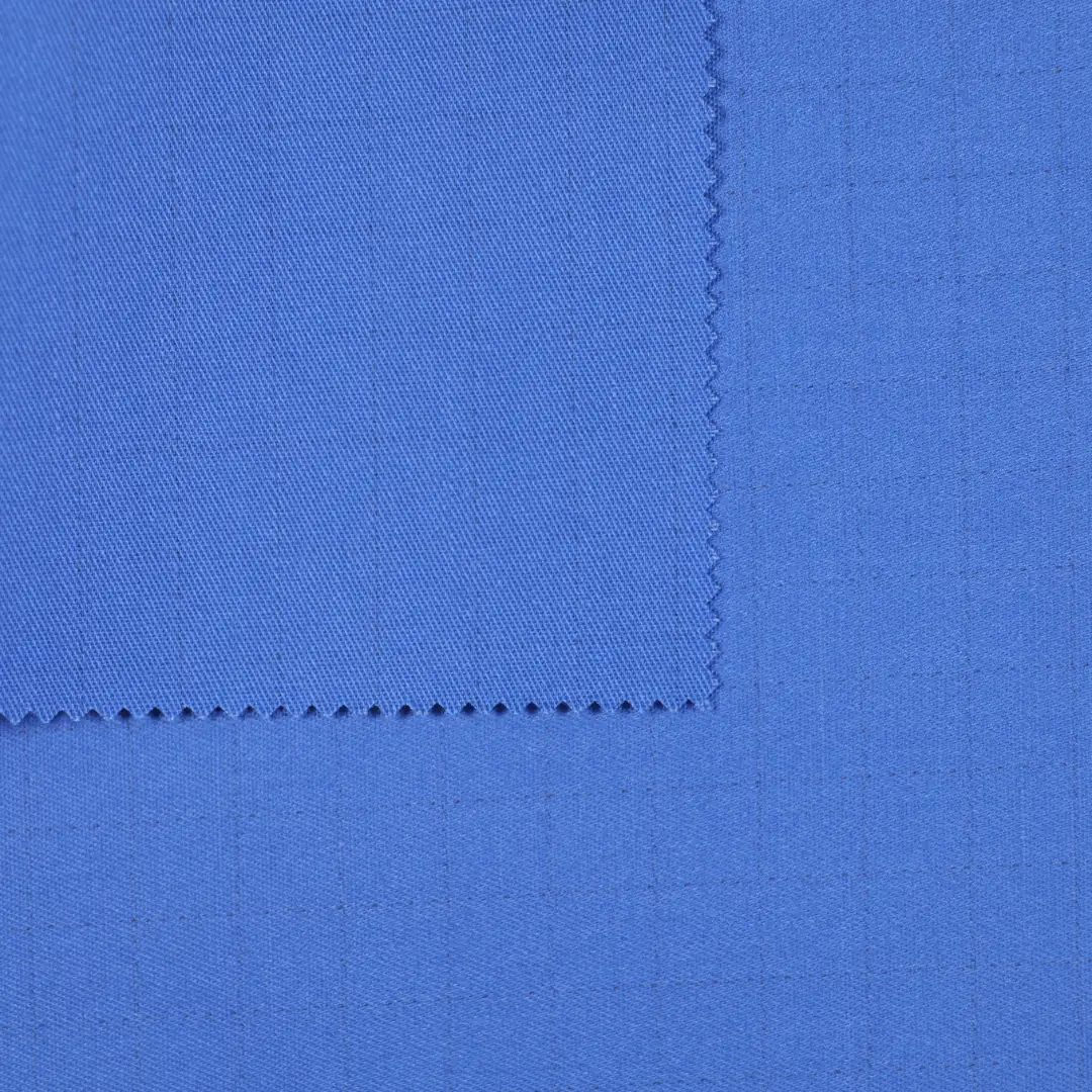 China Fabric for Blazer TC Jacquard Woven Blended Fabric Polyester Cotton blue color buy from China wholesaler bulk order at wholesale price free worldwide shipping Alibaba