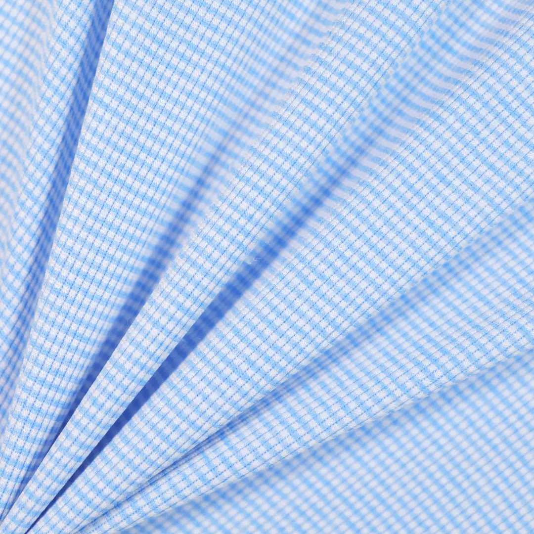 China Fabric for T-Shirt,Polo Shirt Jacquard Knit Fabric Polyester blue color buy from China wholesaler bulk order at wholesale price free worldwide shipping Alibaba