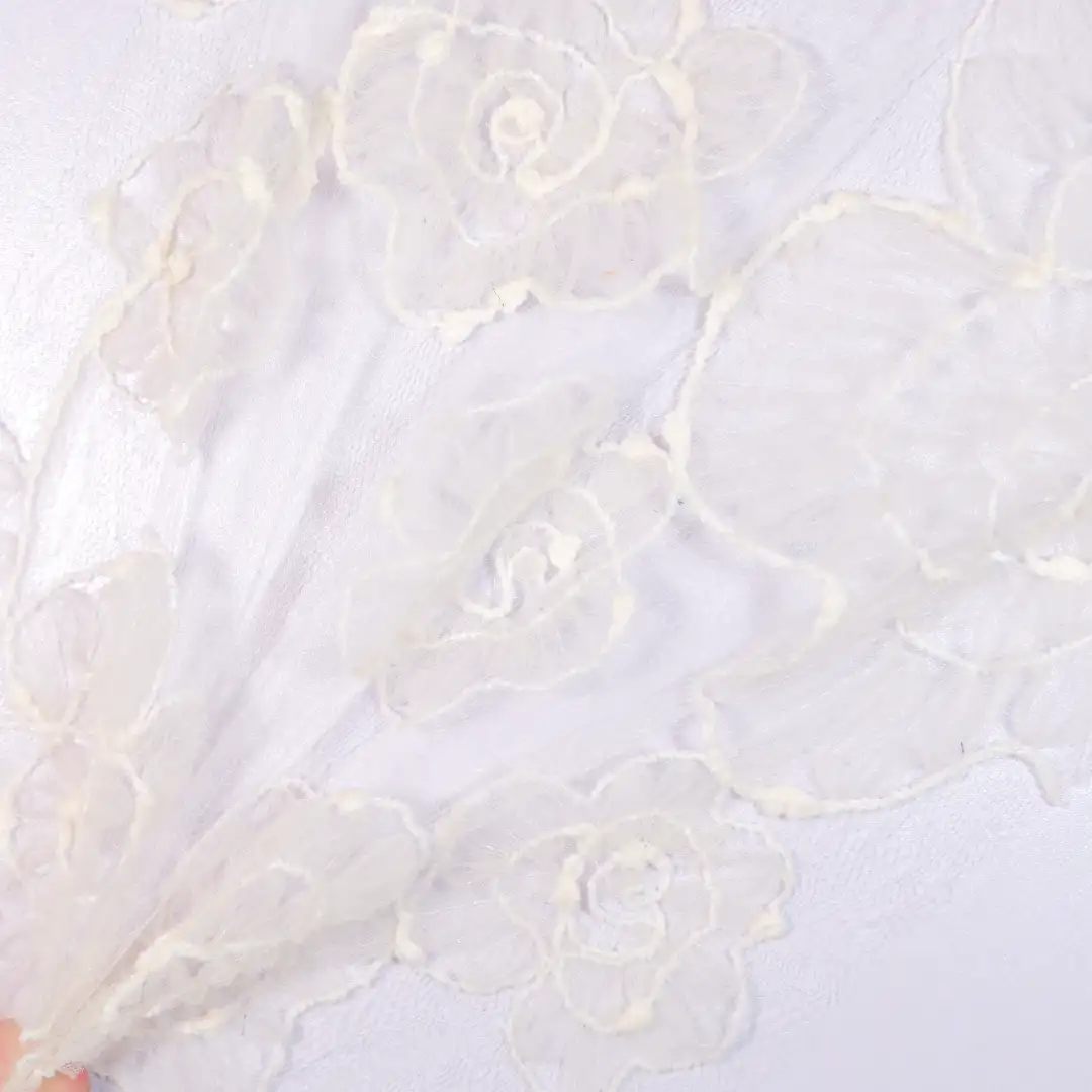 China Fabric for Skirt Mesh Knit Fabric Polyester Beige color buy from China wholesaler bulk order at wholesale price free worldwide shipping Alibaba