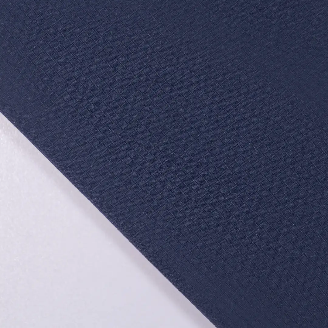 China Fabric for Light Jacket,Cropped V-Neck Shirt,Ladies Belt Buckle Cargo A-Line Skirt Four-way Stretch (Bi-Stretch) Woven Blended Fabric Polyamide Spandex Navy color buy from China wholesaler bulk order at wholesale price free worldwide shipping Alibaba