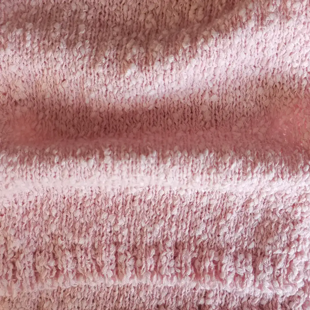 China Yarn for Ladies Vest (Sweater),Round Neck Pullover (Sweater),Crew Neck Pullover (Sweater),Roll Neck Jumper (Sweater),Square Neck Short Sleeve T-Shirt (Sweater) Ladder Yarn Fancy Yarn Recycled Polyester Recycled Cotton Pink color buy from China wholesaler bulk order at wholesale price free worldwide shipping Alibaba