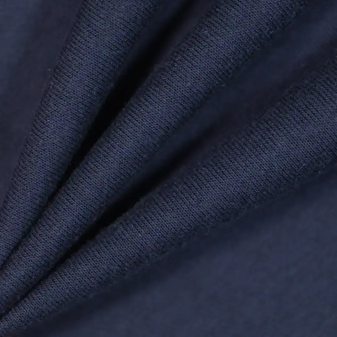 China Fabric for Hoodie Fleece Knit Fabric Cotton Polyester navy color buy from China wholesaler bulk order at wholesale price free worldwide shipping Alibaba