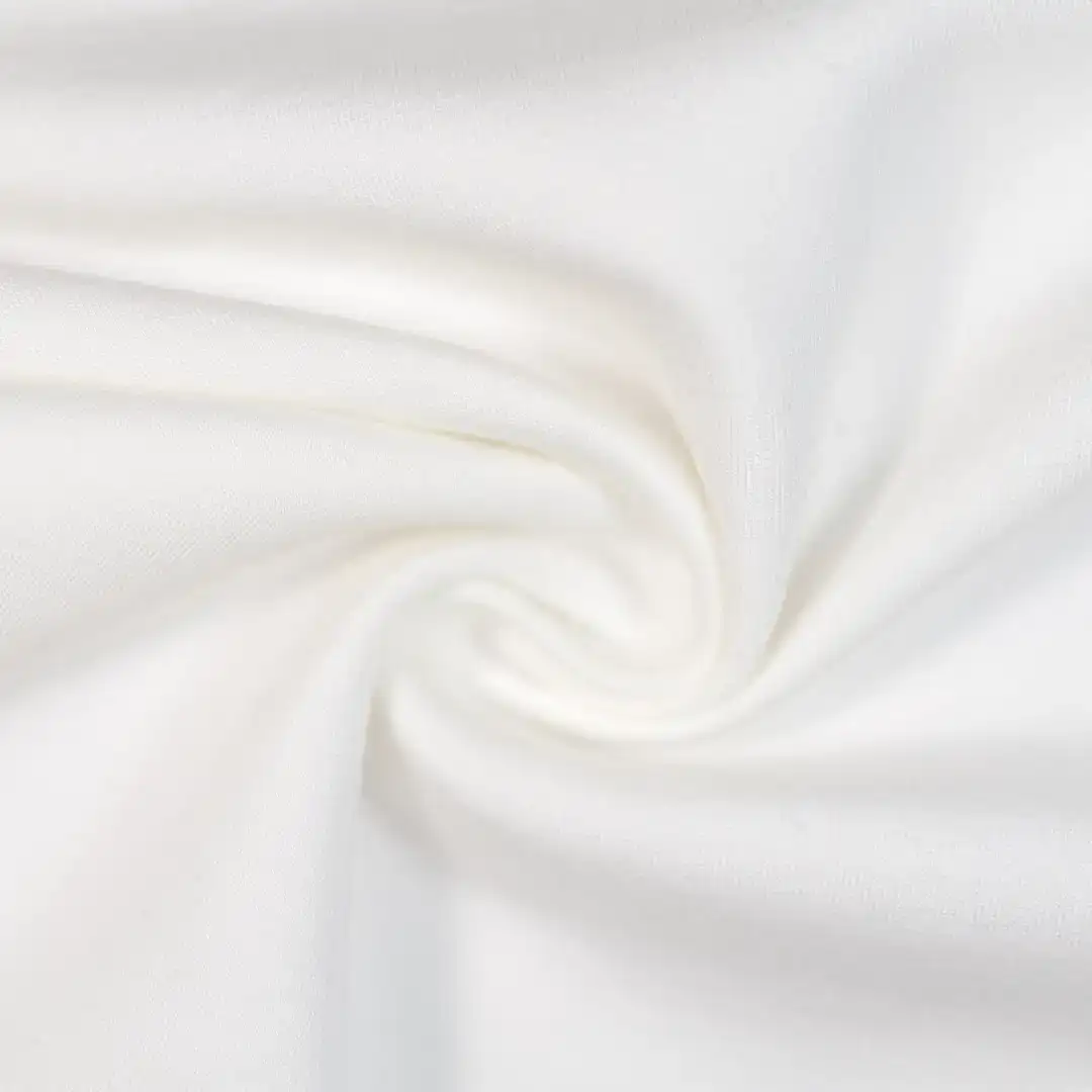China Fabric for Long Sleeve Base Layer Top Scuba Knit Fabric Nylon Rayon Spandex white color buy from China wholesaler bulk order at wholesale price free worldwide shipping Alibaba