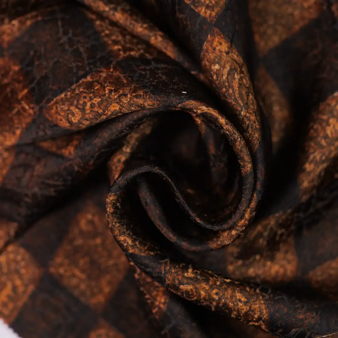 China Fabric for Jackets,Skirt Jacquard Woven Blended Fabric Synthetic Silk COFFEE color buy from China wholesaler bulk order at wholesale price free worldwide shipping Alibaba