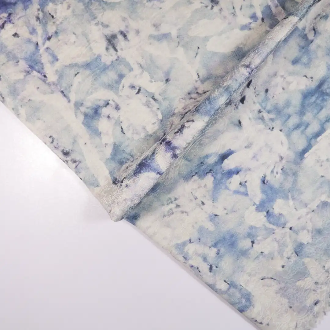 China Fabric for Jackets,Skirt,Suit Jacquard Woven Blended Fabric Cotton Tencel Linen blue3 color buy from China wholesaler bulk order at wholesale price free worldwide shipping Alibaba