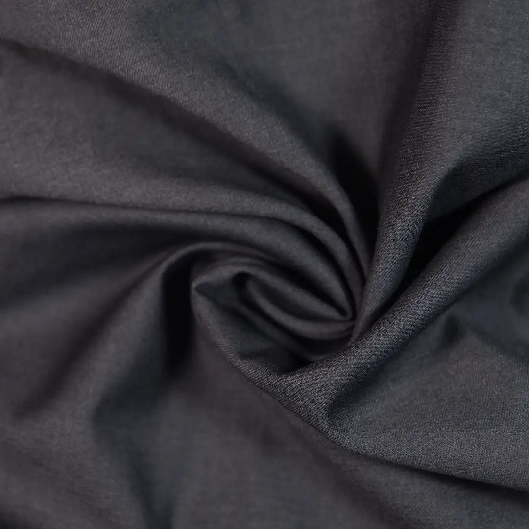 China Fabric for Jackets,Trench Coat TC Poplin Woven Blended Fabric Polyester Rayon Spandex BLACK color buy from China wholesaler bulk order at wholesale price free worldwide shipping Alibaba