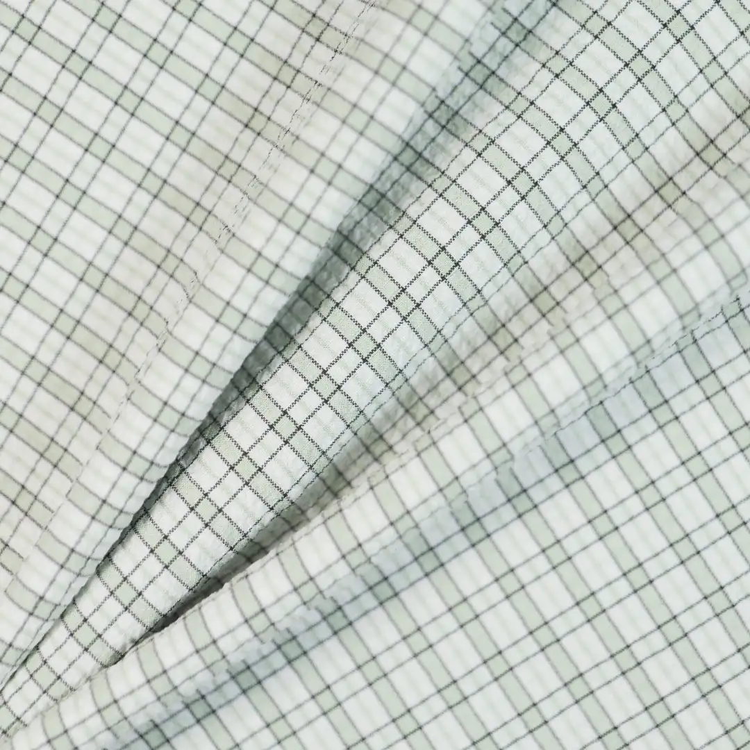 China Fabric for Shirt,Skirt,Backless Beach Dress Yarn Dyed Check Woven Blended Fabric Polyester Lyocell Cotton Spandex green color buy from China wholesaler bulk order at wholesale price free worldwide shipping Alibaba