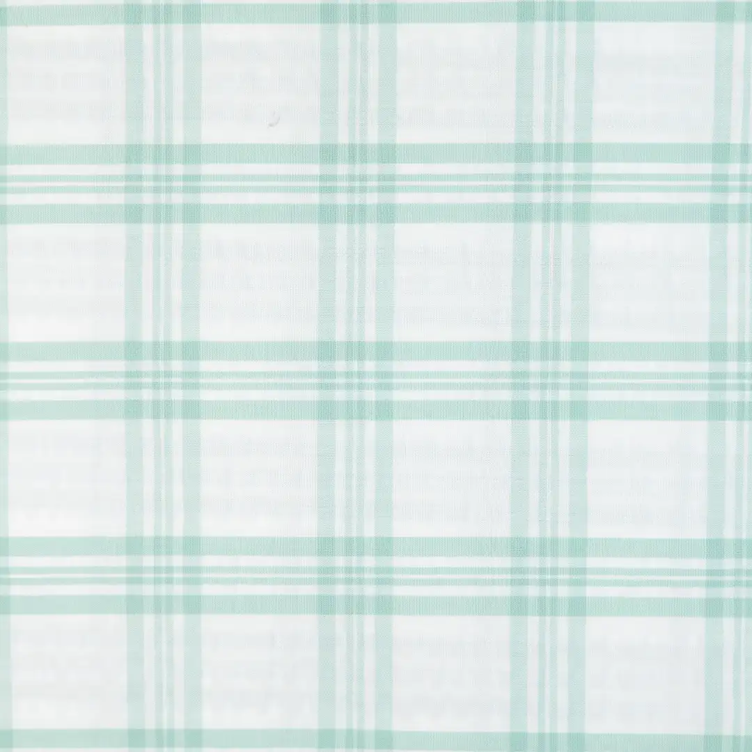 China Fabric for Shirt,Skirt,Backless Beach Dress Yarn Dyed Check Woven Blended Fabric Cotton Polyester GREEN WHITE color buy from China wholesaler bulk order at wholesale price free worldwide shipping Alibaba