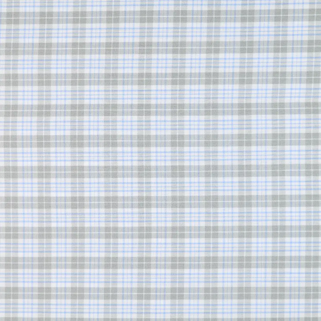 China Fabric for Shirt,Backless Beach Dress,Strap Midi Dress Yarn Dyed Check Natural Woven Fabric Cotton GREY BLUE color buy from China wholesaler bulk order at wholesale price free worldwide shipping Alibaba