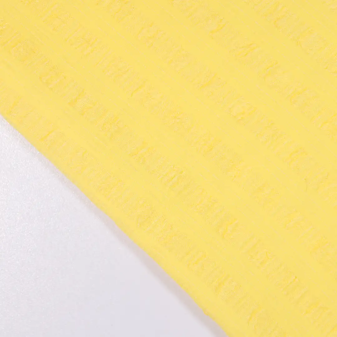 China Fabric for Shirt,Skirt,Backless Beach Dress Jacquard Woven Blended Fabric Polyester Spandex YELLOW color buy from China wholesaler bulk order at wholesale price free worldwide shipping Alibaba