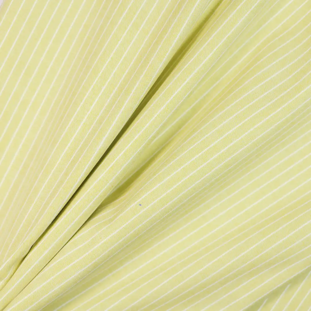 China Fabric for Shirt,Skirt,Backless Beach Dress Yarn Dyed Stripe Woven Blended Fabric Polyester Rayon PTT yellow color buy from China wholesaler bulk order at wholesale price free worldwide shipping Alibaba