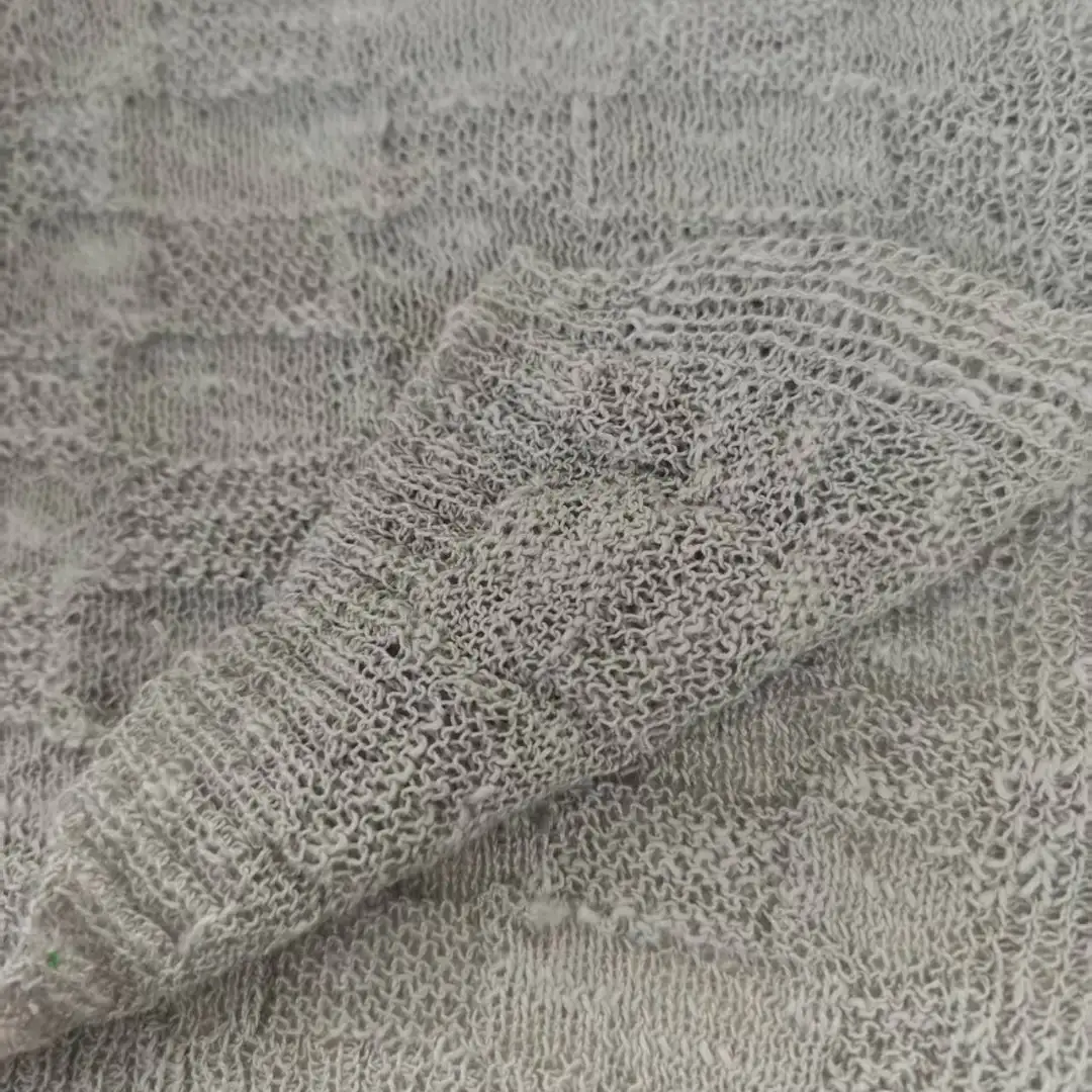 China Yarn for Crop Top Pullover (Sweater),T-shirt (Sweater),Polo T-shirt (Sweater),Hoodie  (Sweater) Knot Yarn Fancy Yarn Polyester Recycled Polyester Gray color buy from China wholesaler bulk order at wholesale price free worldwide shipping Alibaba