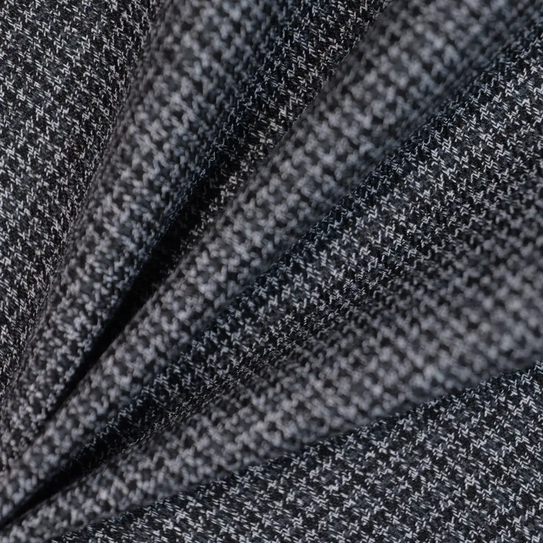 China Fabric for Shirt,Skirt Yarn Dyed Check Woven Blended Fabric Polyester Spandex BLACK color buy from China wholesaler bulk order at wholesale price free worldwide shipping Alibaba