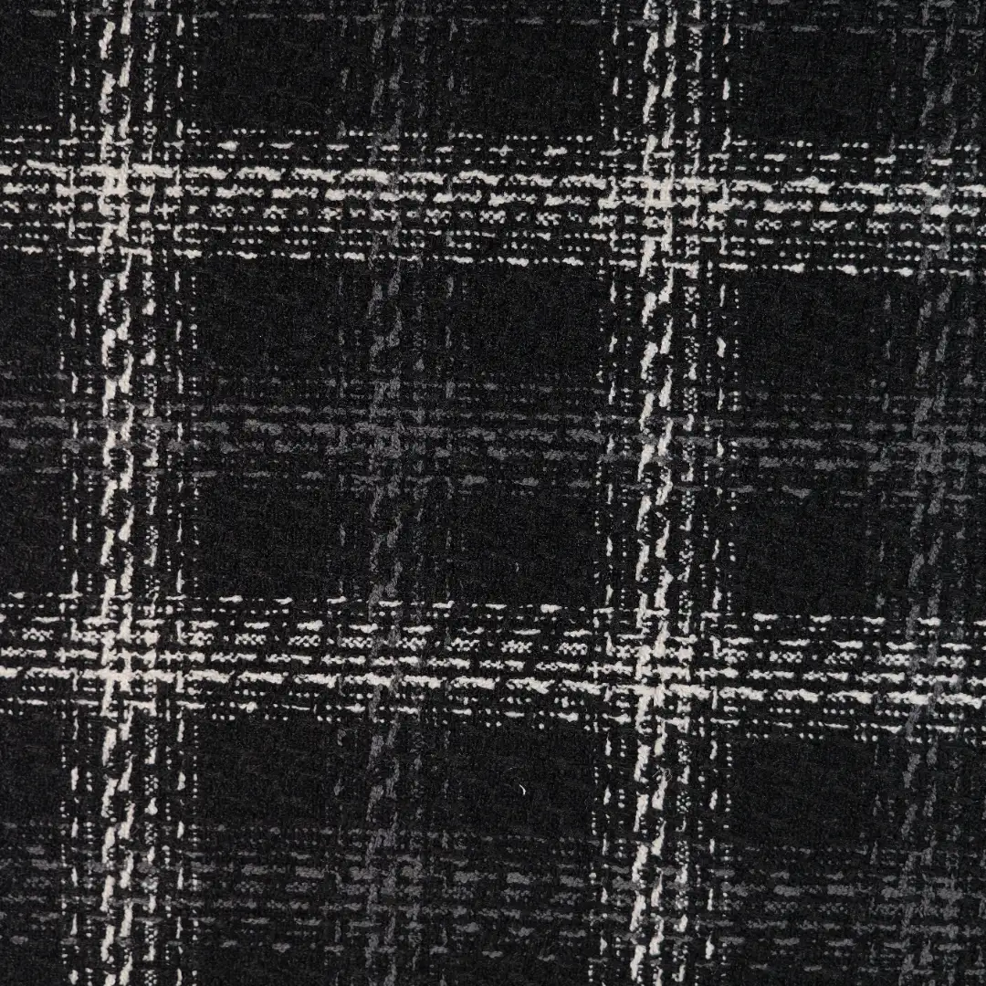 China Fabric for Jackets,Overcoat Woolen Tweed Woolen Polyester black color buy from China wholesaler bulk order at wholesale price free worldwide shipping Alibaba