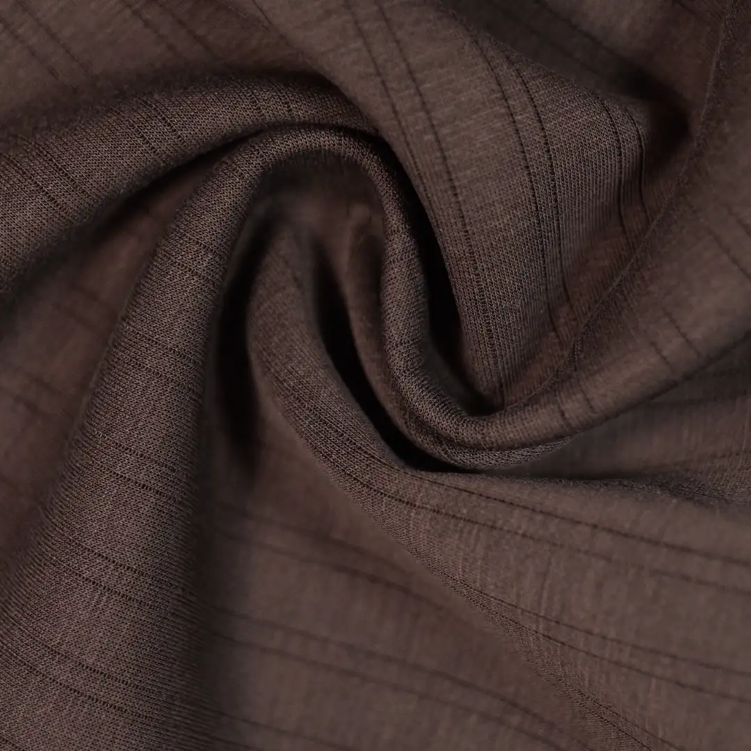 China Fabric for T-Shirt,Polo Shirt,Loungewear Scuba Knit Fabric Polyester Rayon Spandex brown color buy from China wholesaler bulk order at wholesale price free worldwide shipping Alibaba