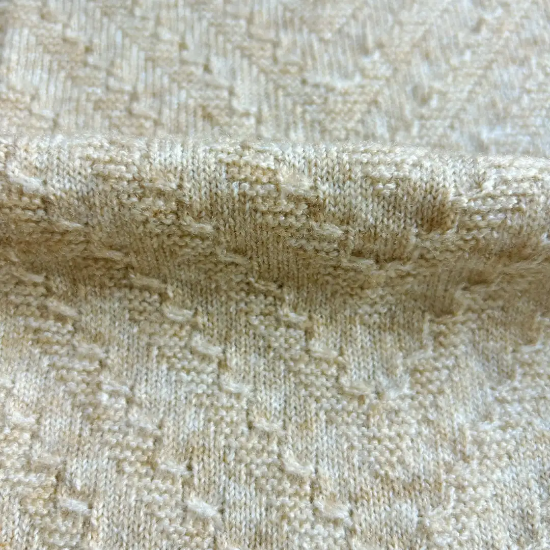 China Yarn for Ladies Vest (Sweater),Open Cardigan (Sweater),Full-Zipper Cardigan (Sweater),Round Neck Pullover (Sweater),Crop Top Pullover (Sweater) Mossy Yarn Fancy Yarn Recycled Polyester Merino Wool Spun Silk Spandex 米色 color buy from China wholesaler bulk order at wholesale price free worldwide shipping Alibaba