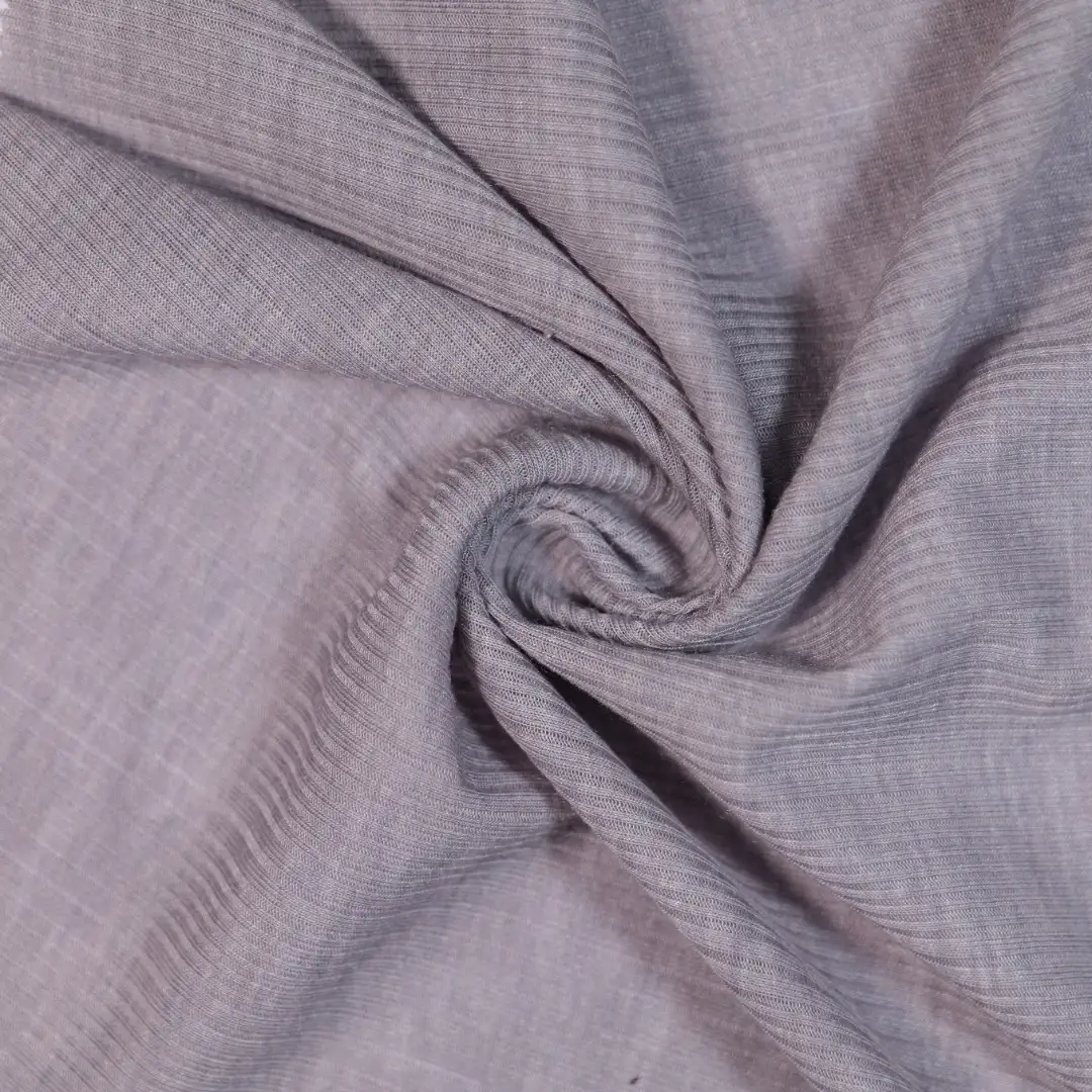 China Fabric for T-Shirt,Polo Shirt Rib Knit Fabric Recycled Polyester Tencel Wool grey color buy from China wholesaler bulk order at wholesale price free worldwide shipping Alibaba