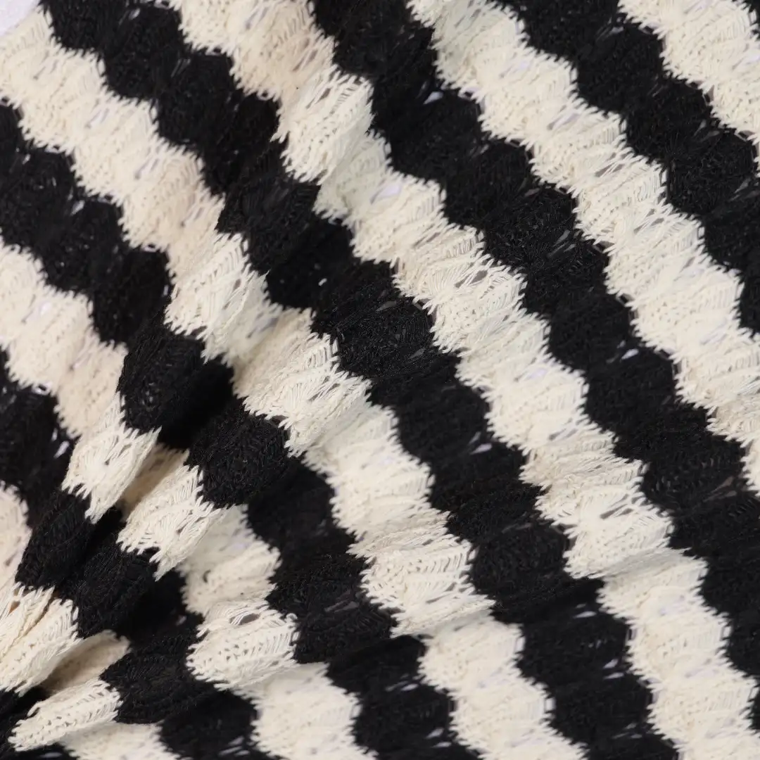 China Fabric for T-Shirt,Loungewear Jacquard Knit Fabric Cotton Polyester black&white color buy from China wholesaler bulk order at wholesale price free worldwide shipping Alibaba