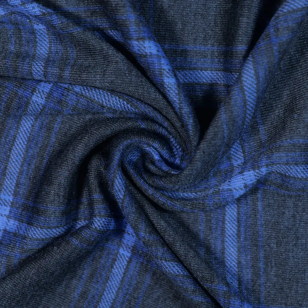 China Fabric for Loungewear Rib Knit Fabric Recycled Polyester Tencel Wool blue color buy from China wholesaler bulk order at wholesale price free worldwide shipping Alibaba