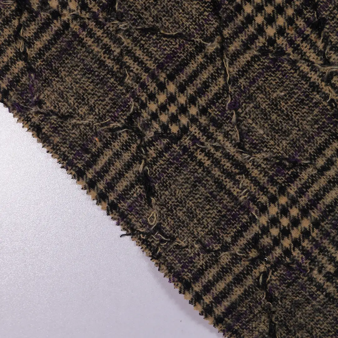China Fabric for Trench Coat,Overcoat Woolen Tweed Woolen Polyester brown color buy from China wholesaler bulk order at wholesale price free worldwide shipping Alibaba