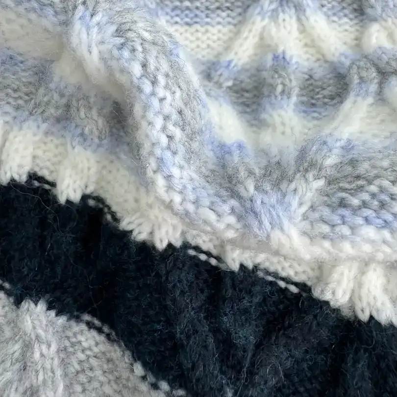China Yarn for Ladies Vest (Sweater),Men’s Vest (Sweater) Air Spun Yarn Fancy Yarn Recycled Polyester Acrylic Blue and White color buy from China wholesaler bulk order at wholesale price free worldwide shipping Alibaba