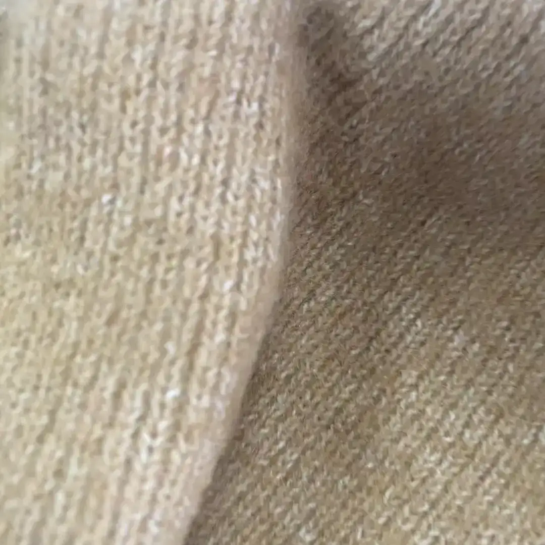 China Yarn for Open Cardigan (Sweater) Mossy Yarn Fancy Yarn Recycled Polyester Acrylic Nylon Elastane Light Brown color buy from China wholesaler bulk order at wholesale price free worldwide shipping Alibaba