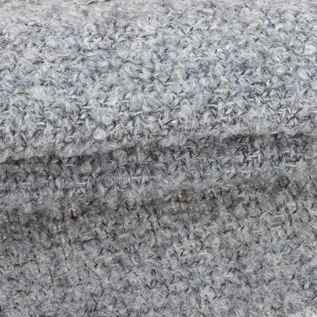China Fabric for Jackets,Trench Coat,Overcoat Loop Pile Woolen Woolen Wool Polyester Gray color buy from China wholesaler bulk order at wholesale price free worldwide shipping Alibaba