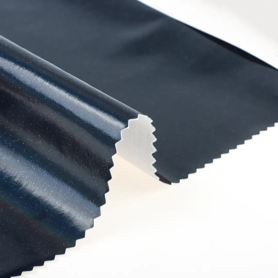 China Fabric for Jackets,Trench Coat,Rain Coat Bonded fabric Bonded fabric Polyurethane (PU) NAVY color buy from China wholesaler bulk order at wholesale price free worldwide shipping Alibaba