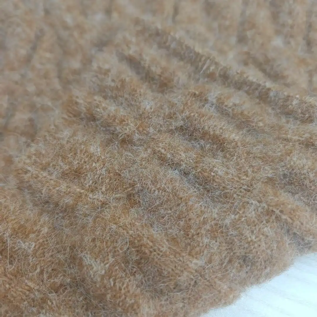 China Yarn for Open Cardigan (Sweater),Full-Zipper Cardigan (Sweater),Half-Zipper Cardigan (Sweater),Shirt Long Sleeve Button (Sweater) Mossy Yarn Fancy Yarn Recycled Polyester Nylon Polyester Wool Alpaca Spandex brown color buy from China wholesaler bulk order at wholesale price free worldwide shipping Alibaba