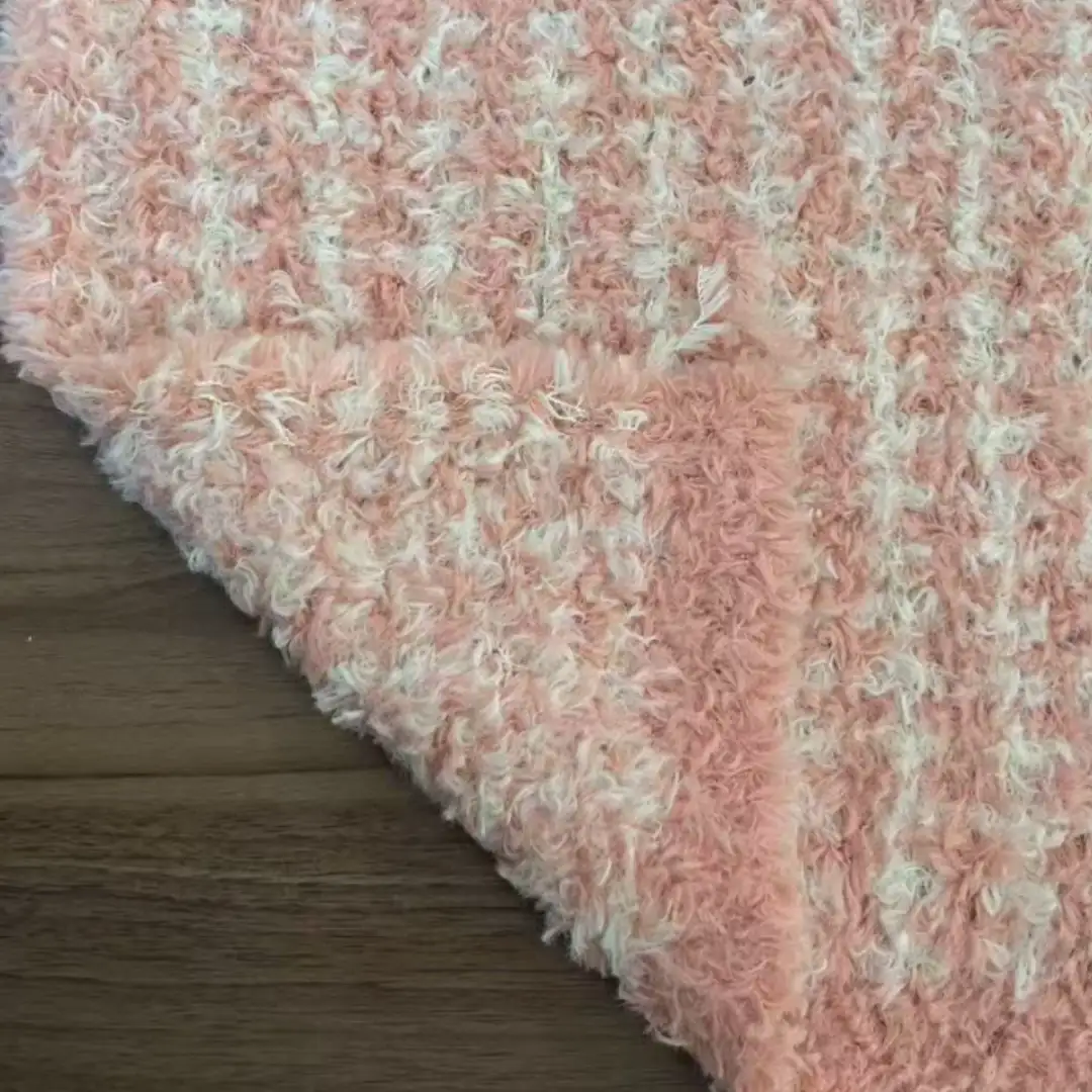 China Yarn for Roll Neck Jumper (Sweater),U-Neck Cardigan (Sweater) Feather Yarn Fancy Yarn Recycled Polyester Nylon Pink color buy from China wholesaler bulk order at wholesale price free worldwide shipping Alibaba