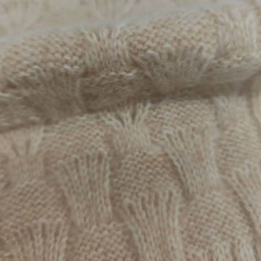 China Yarn for Full-Zipper Cardigan (Sweater),Half-Zipper Cardigan (Sweater),Shirt Half Sleeve Zipper (Sweater),Knitted Jacket (Sweater) Mossy Yarn Fancy Yarn Recycled Polyester RWS Wool Recycled Acrylic Alpaca light tan color buy from China wholesaler bulk order at wholesale price free worldwide shipping Alibaba