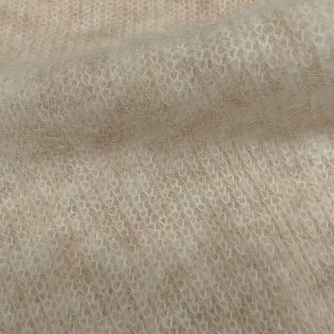 China Yarn for Open Cardigan (Sweater),Full-Zipper Cardigan (Sweater),Half-Zipper Cardigan (Sweater),Shirt Long Sleeve Button (Sweater) Mossy Yarn Fancy Yarn Wool Mohair Nylon Spandex light tan color buy from China wholesaler bulk order at wholesale price free worldwide shipping Alibaba