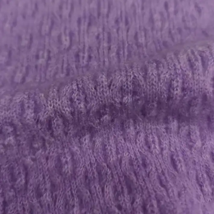 China Yarn for Full-Zipper Cardigan (Sweater),Half-Zipper Cardigan (Sweater),Shirt Long Sleeve Button (Sweater) Mossy Yarn Fancy Yarn Polyester Acrylic Wool Spandex Purple color buy from China wholesaler bulk order at wholesale price free worldwide shipping Alibaba