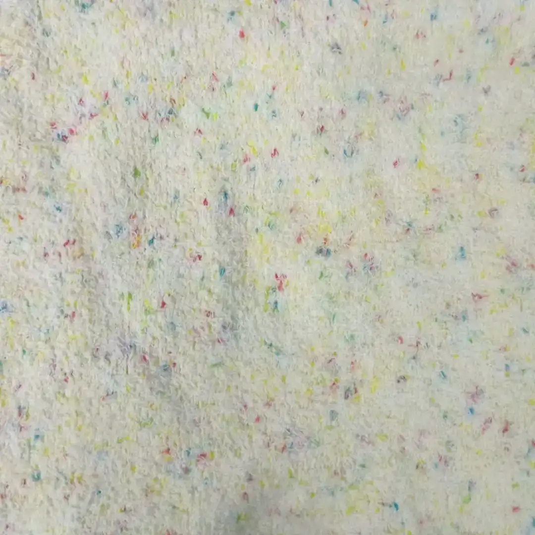 China Yarn for Ladies Vest (Sweater),Men’s Vest (Sweater),Open Cardigan (Sweater),Full-Zipper Cardigan (Sweater),Half-Zipper Cardigan (Sweater),Shirt Long Sleeve Button (Sweater) Teddy Yarn Fancy Yarn Polyester yellow, white, red color buy from China wholesaler bulk order at wholesale price free worldwide shipping Alibaba