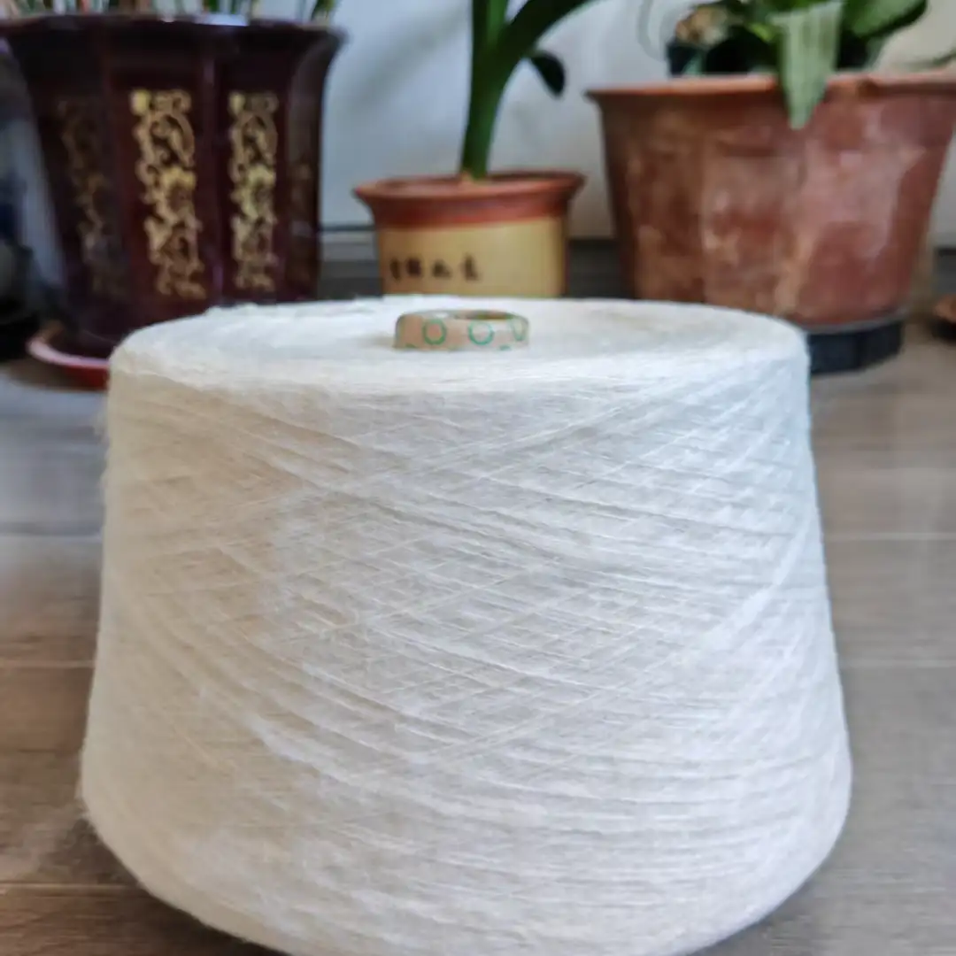 China Yarn for Open Cardigan (Sweater),Full-Zipper Cardigan (Sweater),Half-Zipper Cardigan (Sweater) Mossy Yarn Fancy Yarn Recycled Polyester Acrylic Polyester Spandex off-white color buy from China wholesaler bulk order at wholesale price free worldwide shipping Alibaba