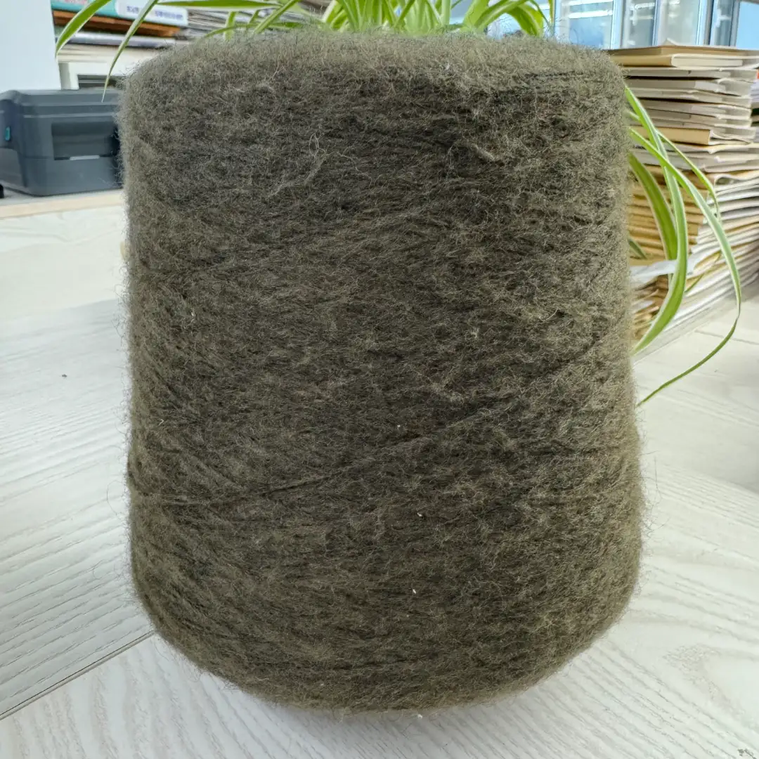 China Yarn for Ladies Vest (Sweater),Men’s Vest (Sweater),Open Cardigan (Sweater),Half-Zipper Cardigan (Sweater),Crew Neck Pullover (Sweater),Crop Top Pullover (Sweater) Air Spun Yarn Fancy Yarn Polyester Acrylic Nylon Olive color buy from China wholesaler bulk order at wholesale price free worldwide shipping Alibaba