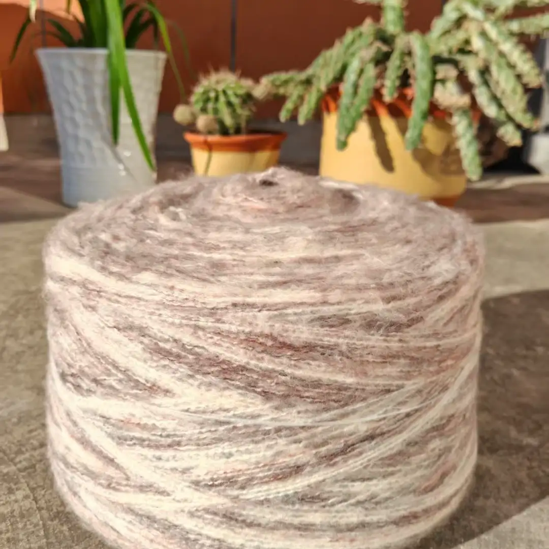 China Yarn for Open Cardigan (Sweater),Full-Zipper Cardigan (Sweater),Half-Zipper Cardigan (Sweater) Mossy Yarn Fancy Yarn Acrylic Recycled Acrylic Recycled Polyester brown color buy from China wholesaler bulk order at wholesale price free worldwide shipping Alibaba