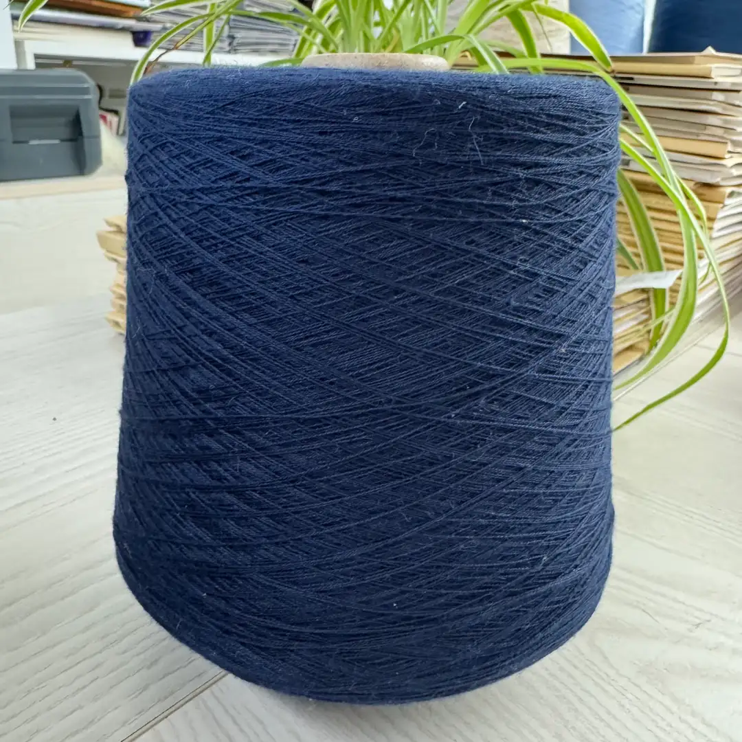 China Yarn for Ladies Vest (Sweater),Men’s Vest (Sweater),Open Cardigan (Sweater),Full-Zipper Cardigan (Sweater),Crew Neck Pullover (Sweater),Crop Top Pullover (Sweater) Semi-Worsted Spun Regular Yarn Silk Polyester Cotton Navy color buy from China wholesaler bulk order at wholesale price free worldwide shipping Alibaba