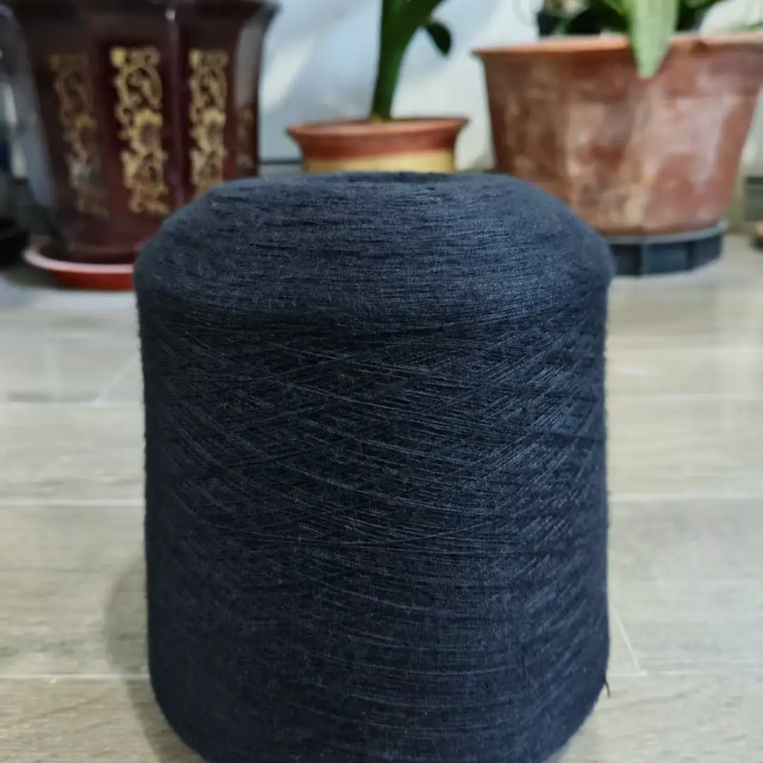 China Yarn for Open Cardigan (Sweater),Full-Zipper Cardigan (Sweater),Half-Zipper Cardigan (Sweater) Core Spun Yarn Regular Yarn Viscose PBT Nylon Black color buy from China wholesaler bulk order at wholesale price free worldwide shipping Alibaba