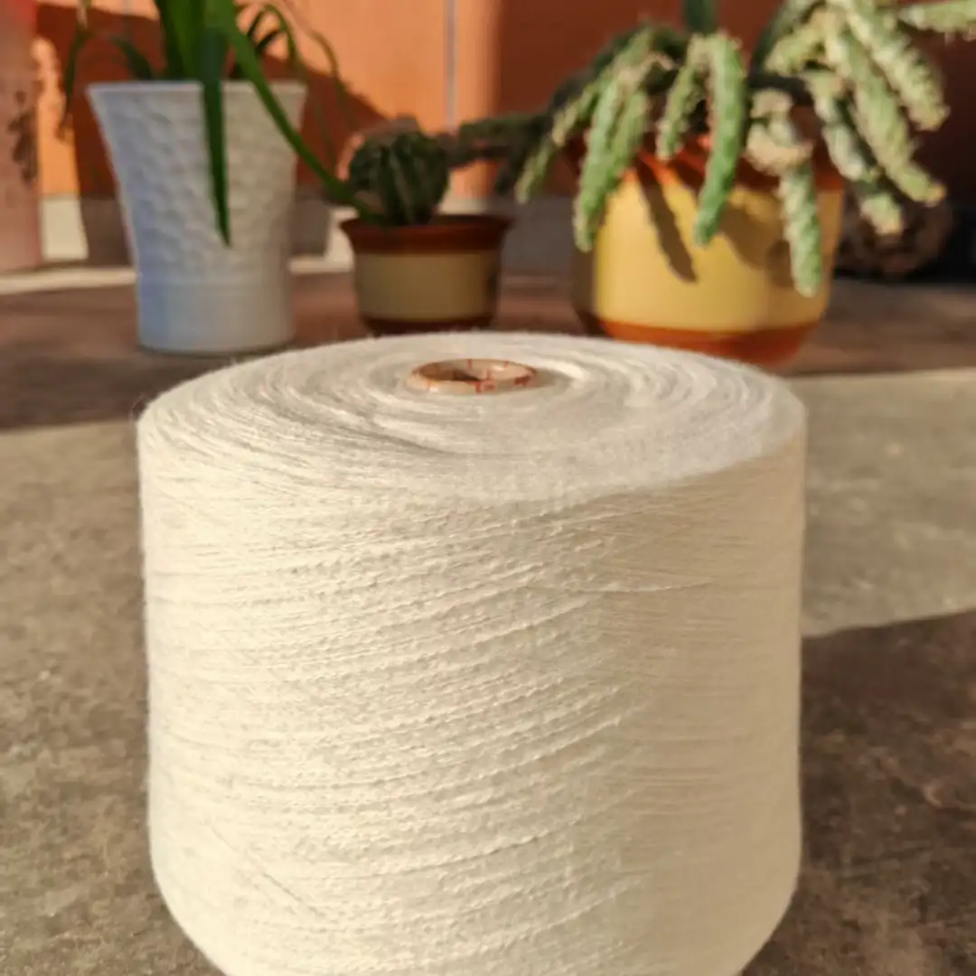 China Yarn for Open Cardigan (Sweater),Full-Zipper Cardigan (Sweater),Half-Zipper Cardigan (Sweater) Mossy Yarn Fancy Yarn Cotton Polyester Spandex white color buy from China wholesaler bulk order at wholesale price free worldwide shipping Alibaba