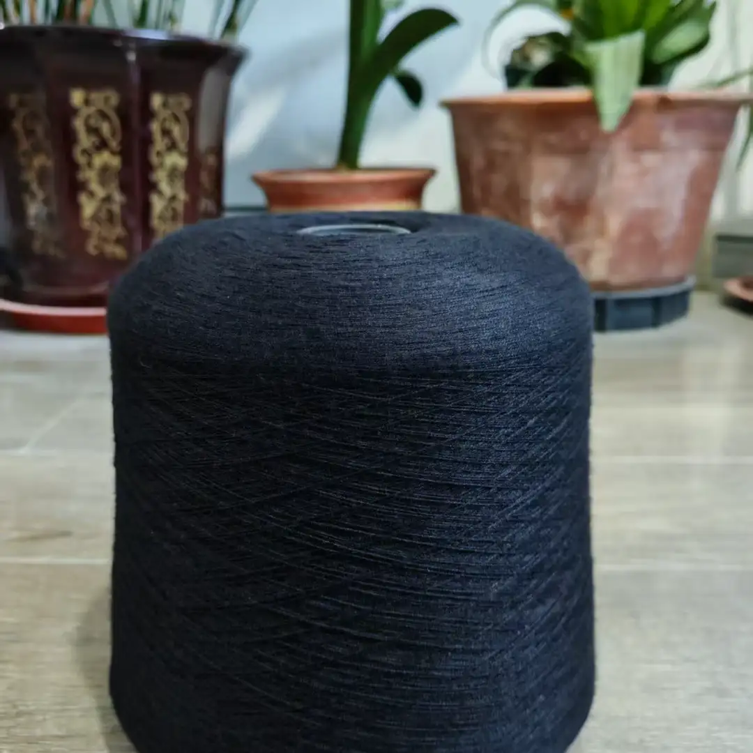 China Yarn for Full-Zipper Cardigan (Sweater),Half-Zipper Cardigan (Sweater) Core Spun Yarn Regular Yarn Viscose Polyester Nylon Black color buy from China wholesaler bulk order at wholesale price free worldwide shipping Alibaba