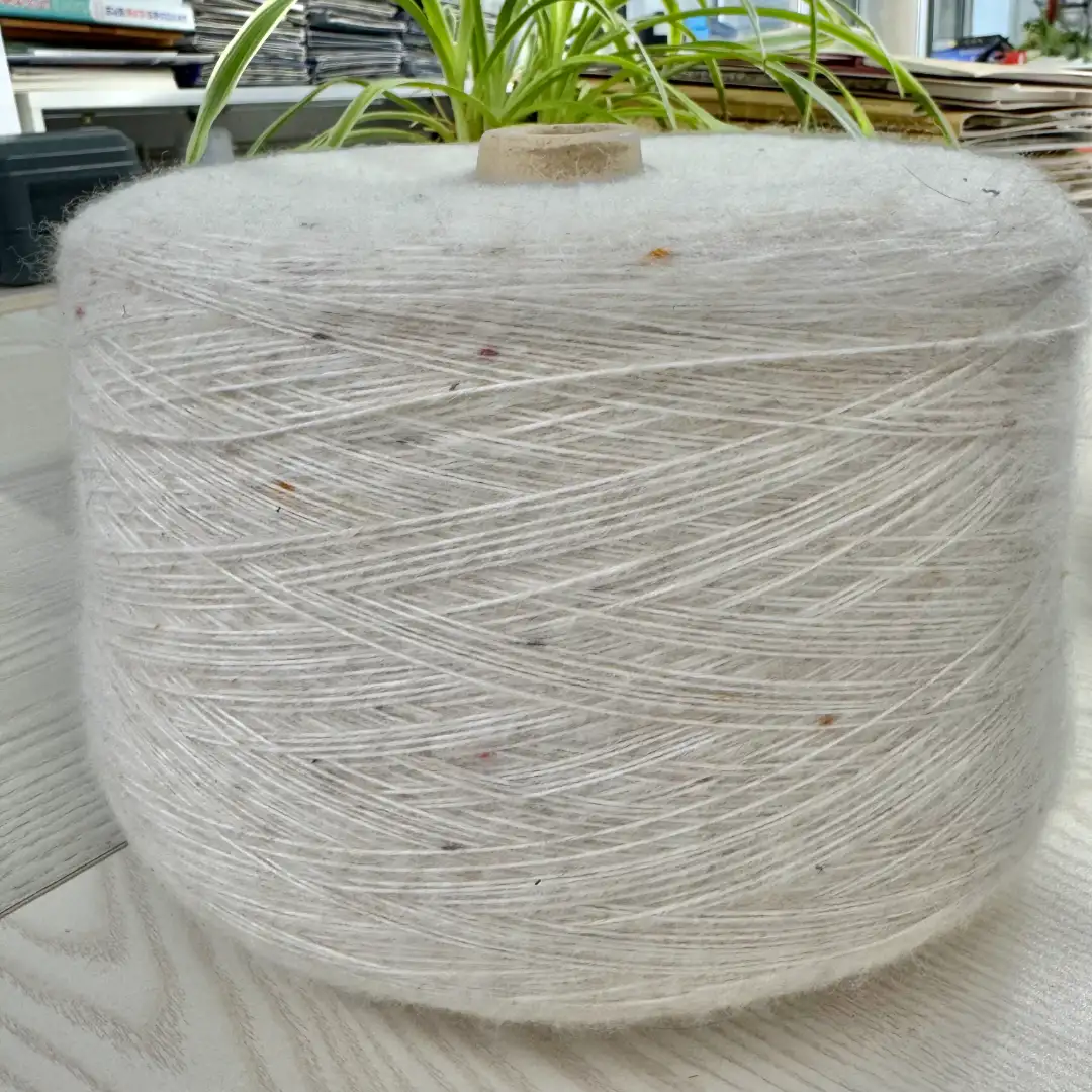 China Yarn for Ladies Vest (Sweater),Men’s Vest (Sweater),Open Cardigan (Sweater),Half-Zipper Cardigan (Sweater),Crew Neck Pullover (Sweater),Crop Top Pullover (Sweater) Air Spun Yarn Fancy Yarn Recycled Polyester Acrylic Wool Beige color buy from China wholesaler bulk order at wholesale price free worldwide shipping Alibaba