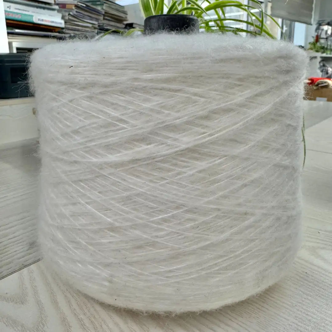 China Yarn for Ladies Vest (Sweater),Men’s Vest (Sweater),Open Cardigan (Sweater),Crew Neck Pullover (Sweater),Crop Top Pullover (Sweater) Air Spun Yarn Fancy Yarn Recycled Polyester Polyester Beige color buy from China wholesaler bulk order at wholesale price free worldwide shipping Alibaba