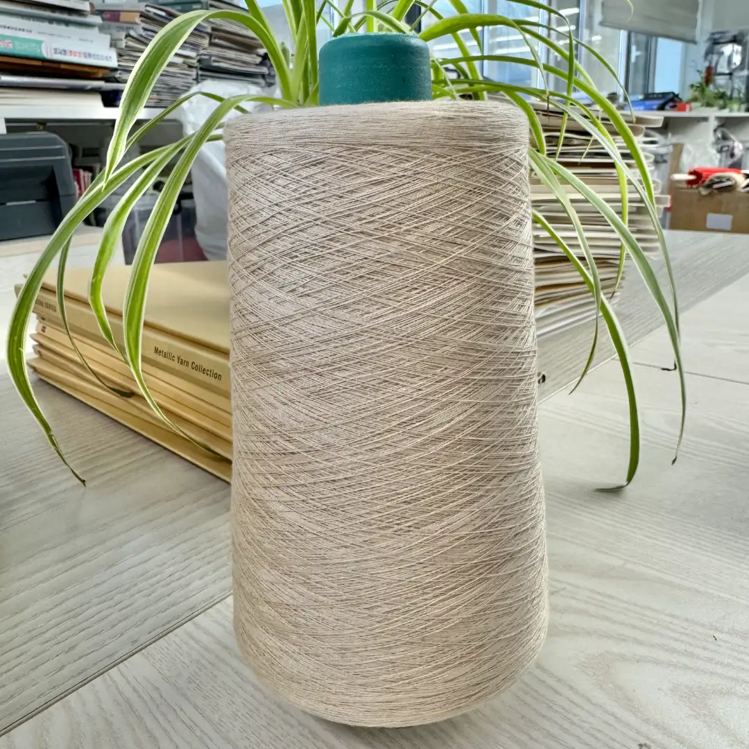 China Yarn for Ladies Vest (Sweater),Men’s Vest (Sweater),Open Cardigan (Sweater),Half-Zipper Cardigan (Sweater),Crew Neck Pullover (Sweater),Crop Top Pullover (Sweater) Worsted Spun Regular Yarn Viscose Recycled Polyester Apricot color buy from China wholesaler bulk order at wholesale price free worldwide shipping Alibaba